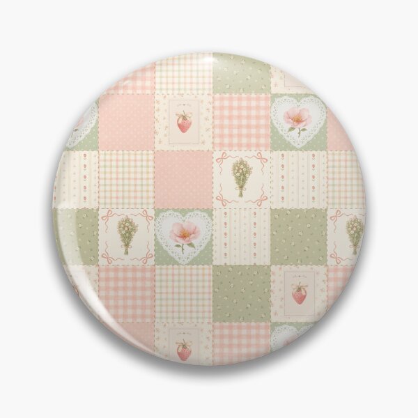 Item preview, Strawberry Patchwork Cottagecore Aesthetic designed and sold by SSundaysPrints.