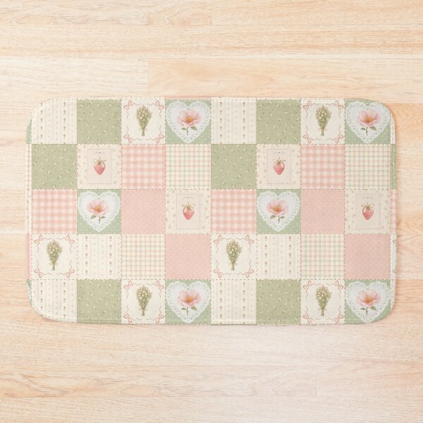 Item preview, Strawberry Patchwork Cottagecore Aesthetic designed and sold by SSundaysPrints.