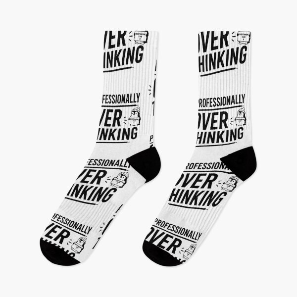 Item preview, Professionally Overthinking – Funny Overthinker Penguin Quote designed and sold by Abidel.