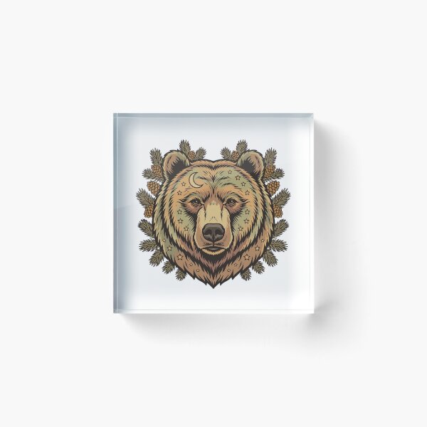 Item preview, Star Bear Guardian - Retro Grizzly Constellation Art designed and sold by Elevated PNW.