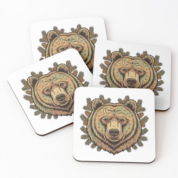 Item preview, Star Bear Guardian - Retro Grizzly Constellation Art designed and sold by Elevated PNW.