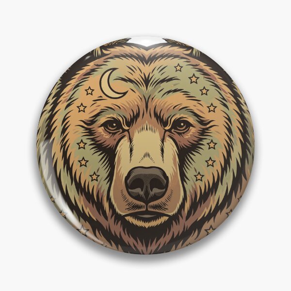 Item preview, Star Bear Guardian - Retro Grizzly Constellation Art designed and sold by Elevated PNW.