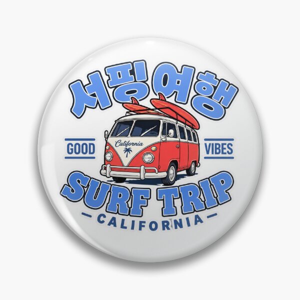 Item preview, California Surf Trip - Retro Camper Van & Korean designed and sold by SeoulVibeStudio.
