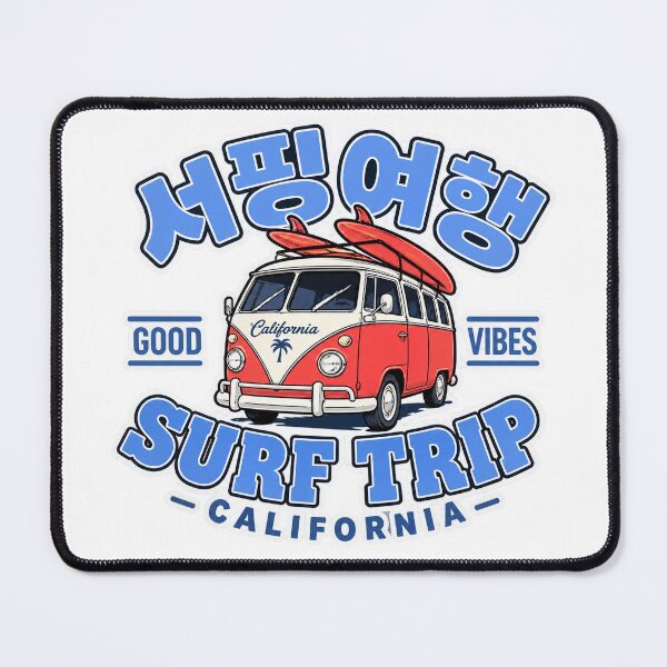 Item preview, California Surf Trip - Retro Camper Van & Korean designed and sold by SeoulVibeStudio.