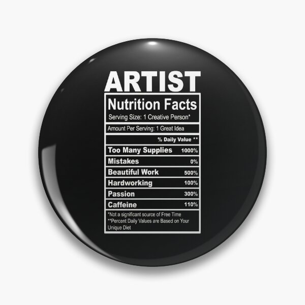 Item preview, Artist Nutrition Facts Creative Humor designed and sold by iwaskojankat.