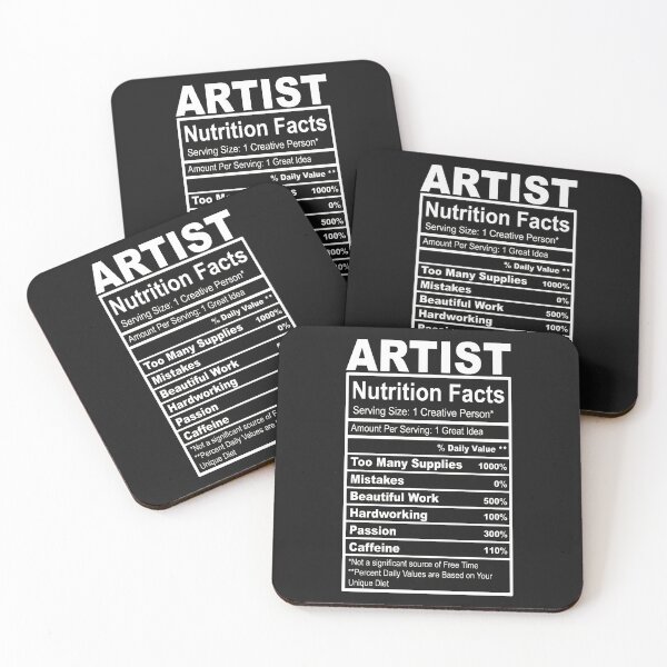 Item preview, Artist Nutrition Facts Creative Humor designed and sold by iwaskojankat.