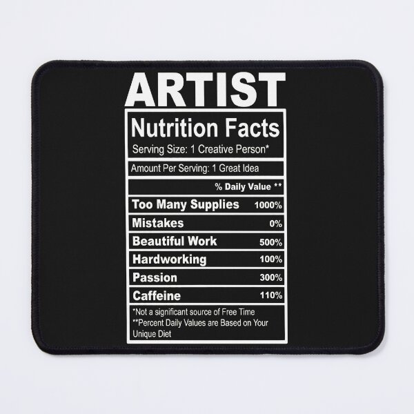 Item preview, Artist Nutrition Facts Creative Humor designed and sold by iwaskojankat.