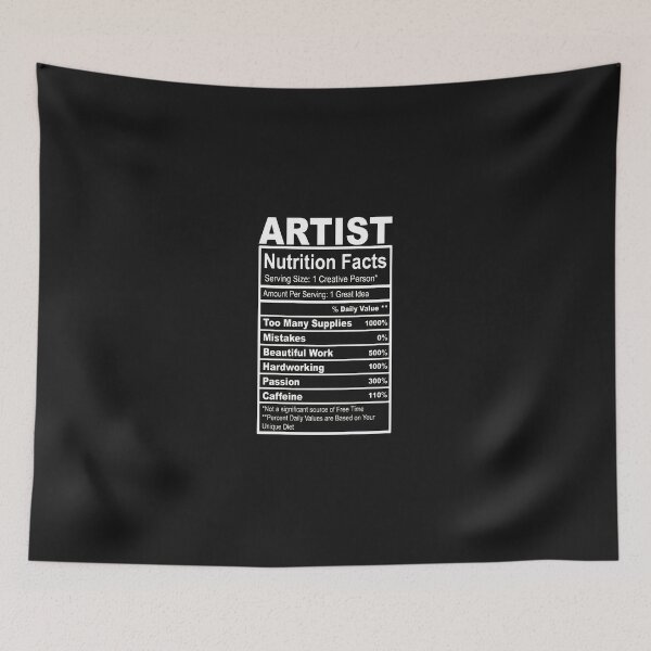 Item preview, Artist Nutrition Facts Creative Humor designed and sold by iwaskojankat.