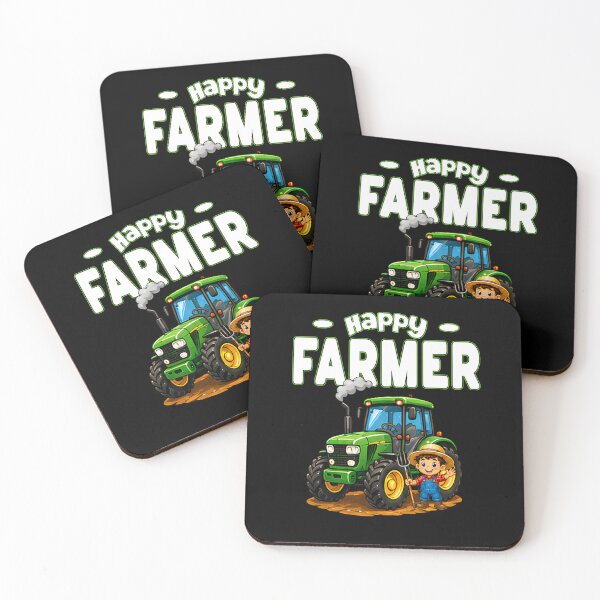 Item preview, Happy Farmer Green Tractor Cute Little Boy Farming Cute Happy Farmer Green Tractor Kids Farming Art  designed and sold by Jt41.