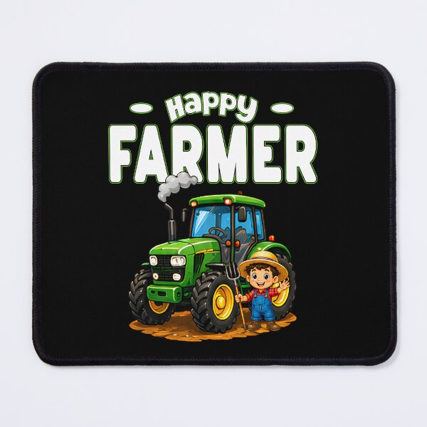 Item preview, Happy Farmer Green Tractor Cute Little Boy Farming Cute Happy Farmer Green Tractor Kids Farming Art designed and sold by Jt41.