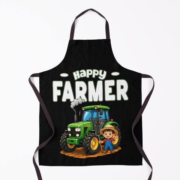 Item preview, Happy Farmer Green Tractor Cute Little Boy Farming Cute Happy Farmer Green Tractor Kids Farming Art designed and sold by Jt41.
