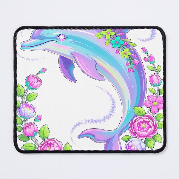 Item preview, Floral Rainbow Dolphin Ocean Fantasy designed and sold by GhostArt1.