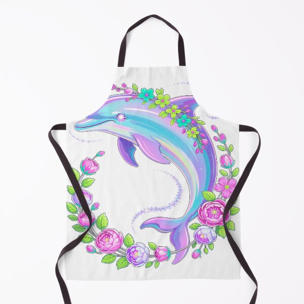 Item preview, Floral Rainbow Dolphin Ocean Fantasy designed and sold by GhostArt1.
