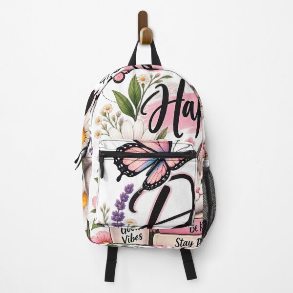 Item preview, Dream Create Your Own Happiness – Cute Cat & Butterfly Floral Design designed and sold by ✨ Daily Vibe Studio ✨.
