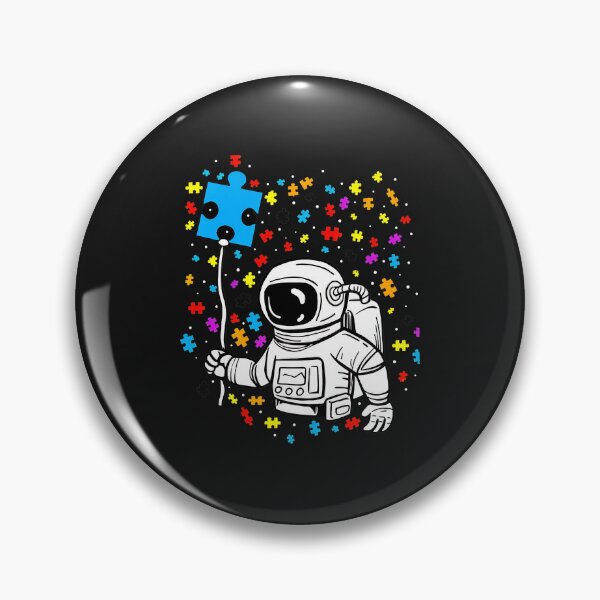 Item preview, Astronaut Holding Puzzle Piece Balloon Space designed and sold by iwaskojankat.