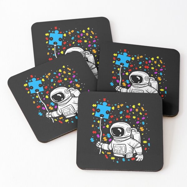 Item preview, Astronaut Holding Puzzle Piece Balloon Space designed and sold by iwaskojankat.