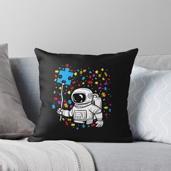 Item preview, Astronaut Holding Puzzle Piece Balloon Space designed and sold by iwaskojankat.