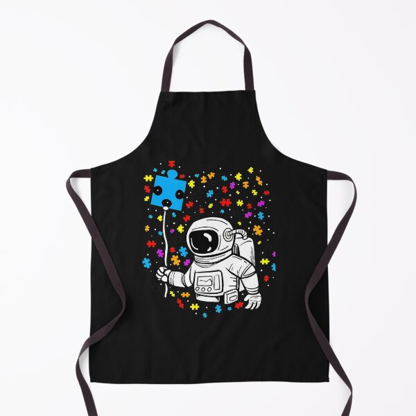 Item preview, Astronaut Holding Puzzle Piece Balloon Space designed and sold by iwaskojankat.