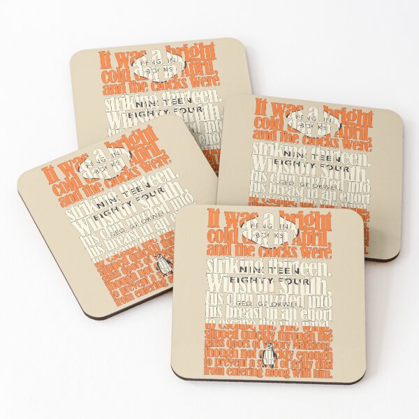 Item preview, Nineteen Eighty-Four Opening Penguin Book Stencil designed and sold by Cathedral of Curiosity.