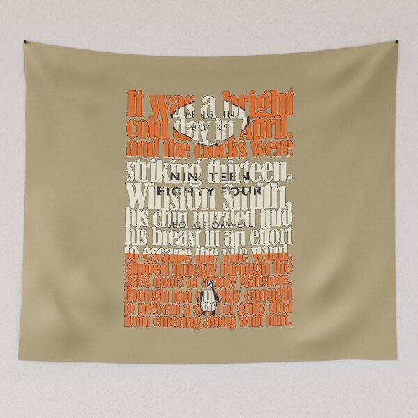 Item preview, Nineteen Eighty-Four Opening Penguin Book Stencil designed and sold by Cathedral of Curiosity.