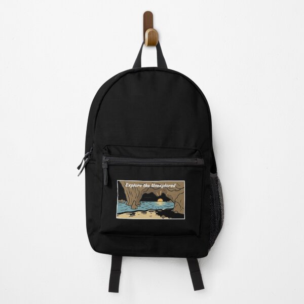 Item preview, Explore The Unexplored Cave Sunset Ocean Adventure Sticker designed and sold by FestivityFinds.