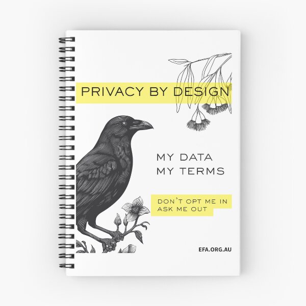 Item preview, Privacy By Design Raven designed and sold by Electronic Frontiers Australia.