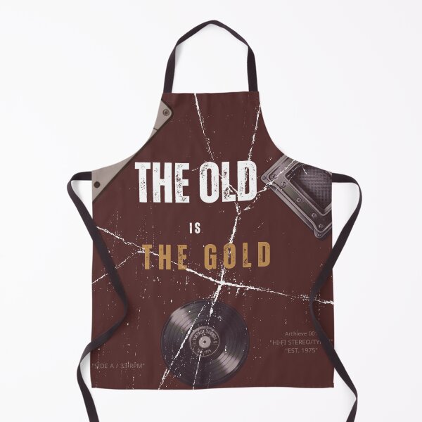 Item preview, The Old Is Gold Retro Audio Typography designed and sold by FatmaAhmed90.