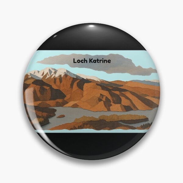Item preview, Loch Katrine Scotland Papercut Mountain Lake Travel Sticker designed and sold by FestivityFinds.