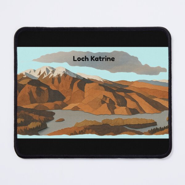 Item preview, Loch Katrine Scotland Papercut Mountain Lake Travel Sticker designed and sold by FestivityFinds.