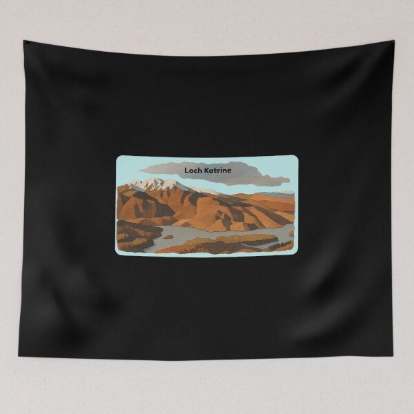 Item preview, Loch Katrine Scotland Papercut Mountain Lake Travel Sticker designed and sold by FestivityFinds.