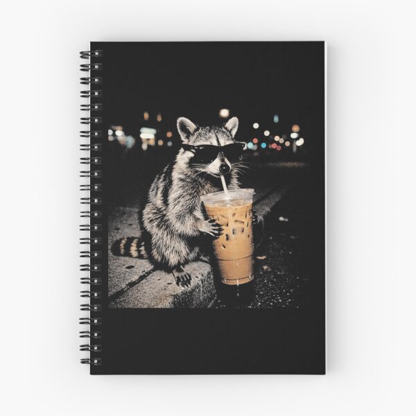 Item preview, Raccoon Drinking Iced Coffee designed and sold by Nikolausgage.
