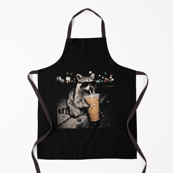 Item preview, Raccoon Drinking Iced Coffee designed and sold by Nikolausgage.