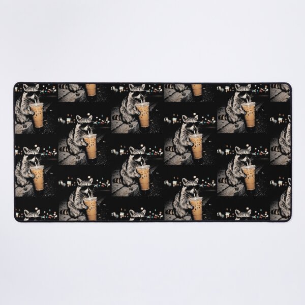 Item preview, Raccoon Drinking Iced Coffee designed and sold by Nikolausgage.