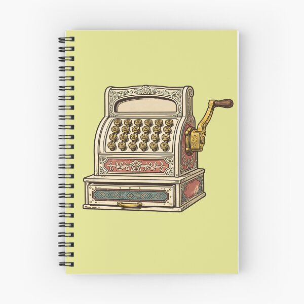 Artikelvorschau, Vintage-Illustration einer verzierten Registrierkasse entworfen und verkauft von PreeCha Art & Co..