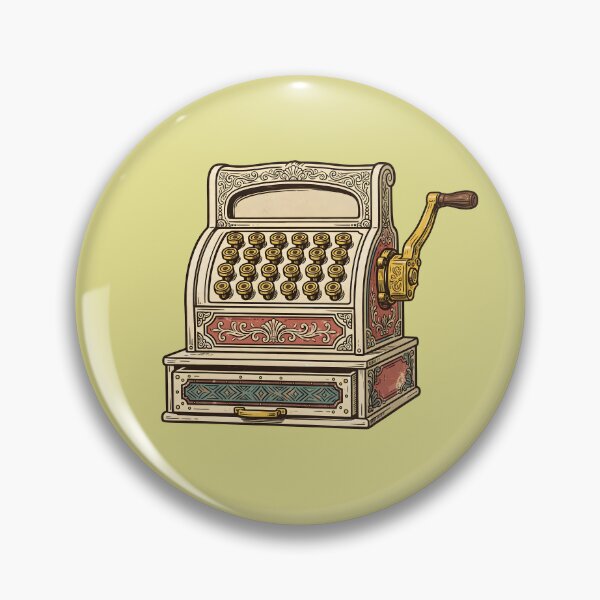 Item preview, Vintage Ornate Cash Register Illustration designed and sold by PreeCha Art & Co..