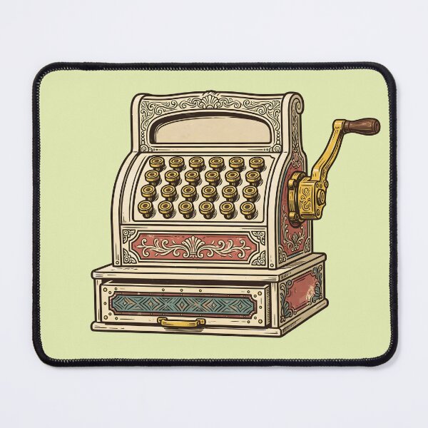 Item preview, Vintage Ornate Cash Register Illustration designed and sold by PreeCha Art & Co..