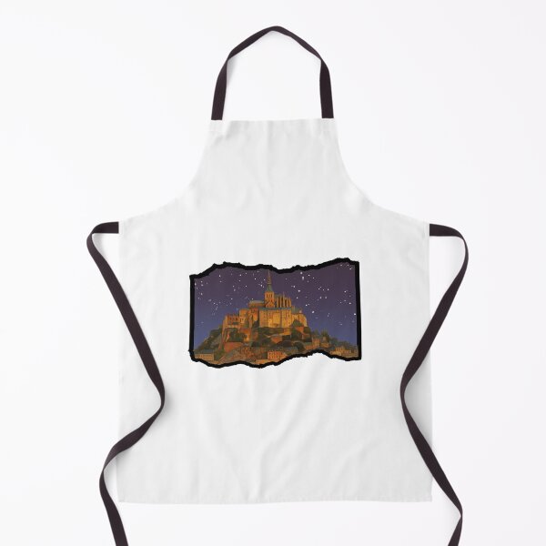 Item preview, Mont-Saint-Michel Abbey Vintage Watercolor Night Sky designed and sold by FestivityFinds.