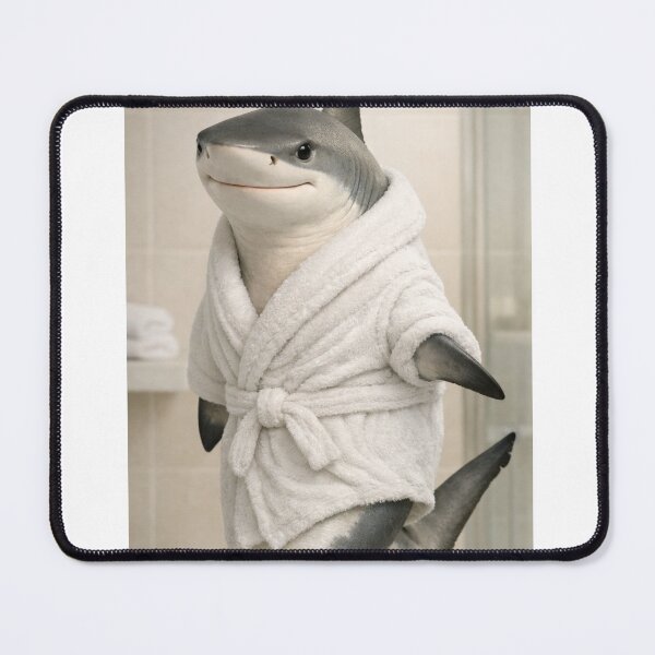 Item preview, Reef Shark Wearing a Bathrobe designed and sold by Sillytoe.