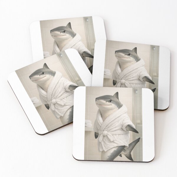 Item preview, Reef Shark Wearing a Bathrobe designed and sold by Sillytoe.
