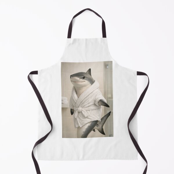 Item preview, Reef Shark Wearing a Bathrobe designed and sold by Sillytoe.