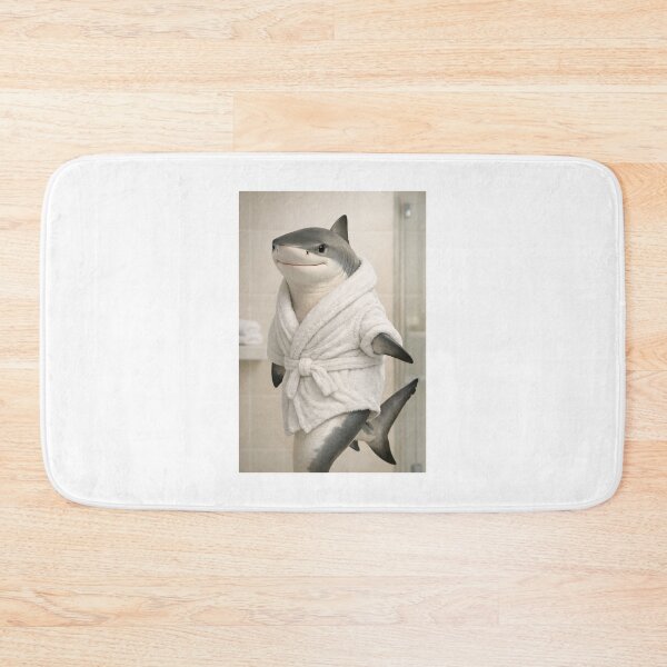 Item preview, Reef Shark Wearing a Bathrobe designed and sold by Sillytoe.
