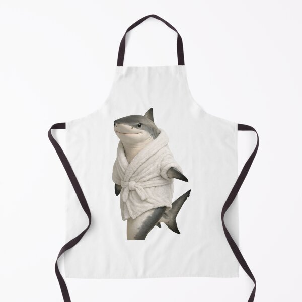 Item preview, Cozy Reef Shark in a White Bathrobe designed and sold by Sillytoe.