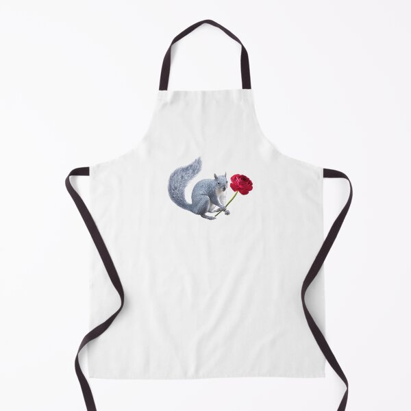 Item preview, Gray Squirrel Red Flower designed and sold by catsclips.