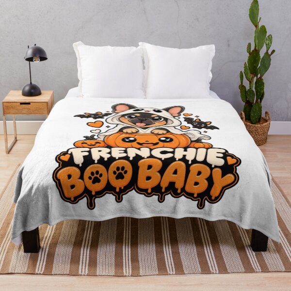 Artikelvorschau, Frenchie Boo Baby | Cute French Bulldog Ghost Halloween Pumpkin entworfen und verkauft von KnrNazimTHRE4DS.