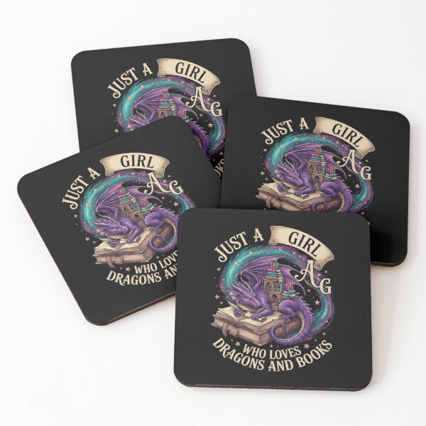 Item preview, Just a Girl Who Loves Dragons and Books Fantasy Reader Design designed and sold by Ostericaimusa.