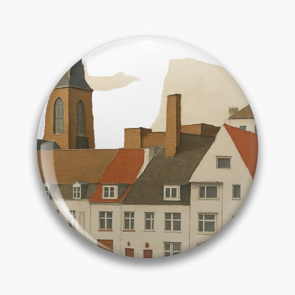 Item preview, Maastricht Netherlands Vintage Dutch Architecture Art designed and sold by FestivityFinds.