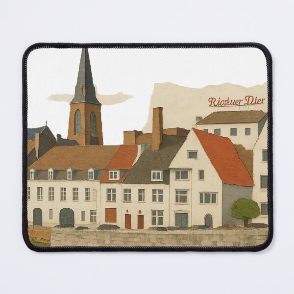 Item preview, Maastricht Netherlands Vintage Dutch Architecture Art designed and sold by FestivityFinds.
