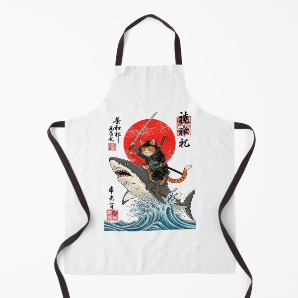 Item preview, Ninja Cat Riding Shark designed and sold by Nikolausgage.