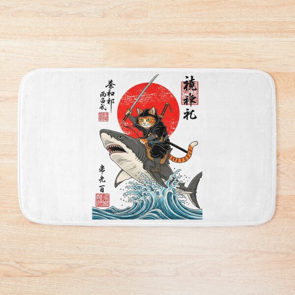Item preview, Ninja Cat Riding Shark designed and sold by Nikolausgage.