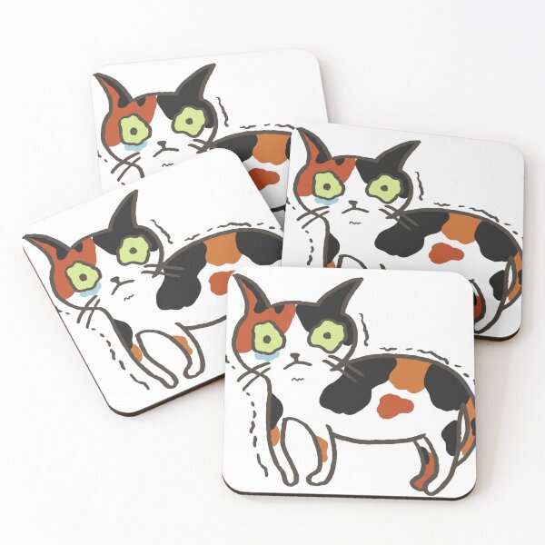 Item preview, Scared calico cat designed and sold by goodiefoodie.